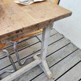 Farmhouse table on trestles
