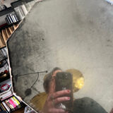 Mirror, antique octagonal tray.