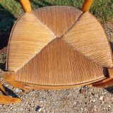 6 Old Straw Chairs in Fruit Tree