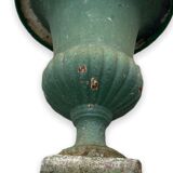 Vase Medici Late XIXth enamel Green