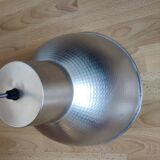 Chandelier pendant bell globe metal hammered aluminum 90s