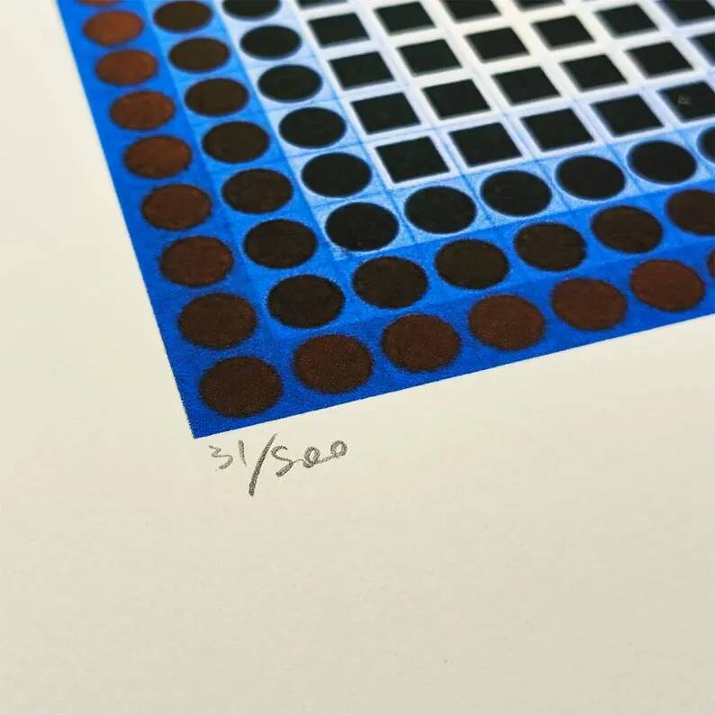 1970s Victor Vasarely Limited numbered Edition Lithograph.