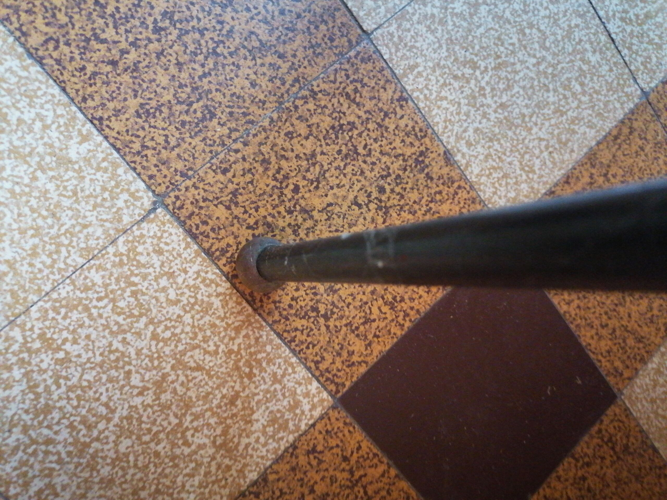 Coffee table structure iron ceramic black and white 1950/60