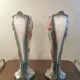 Paire de vases art nouveau en céramique