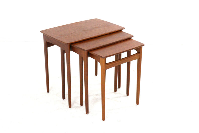 Svend Åge Madsen nesting tables - danish design in teak  mid century modern