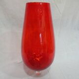 Beautiful vintage red glass vase