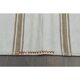 White Brown Antique Handmade Wool Kilim Rug 190x251