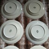 Service of 8 plates + 1 compote dish Limoges France
