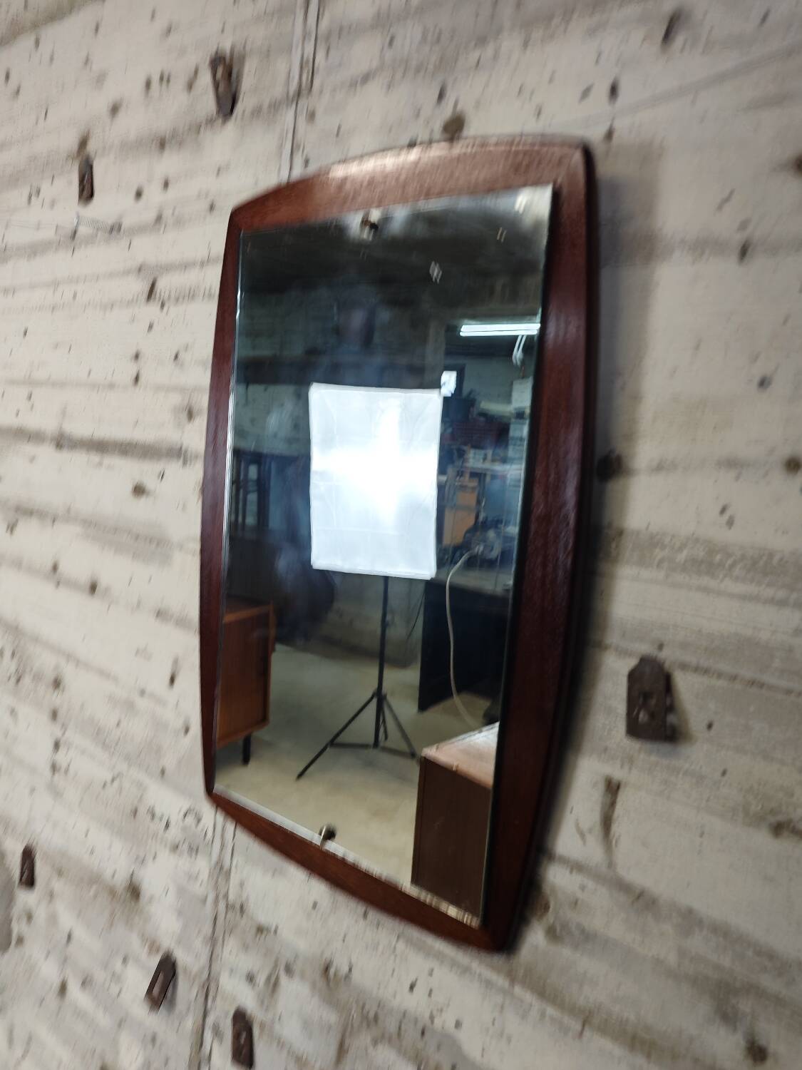Scandinavian teak mirror