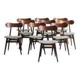 Set of 10 dining chairs 'Kastrup' by Louis van Teeffelen, Dutch design, 1960s