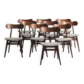 Set of 10 dining chairs 'Kastrup' by Louis van Teeffelen, Dutch design, 1960s