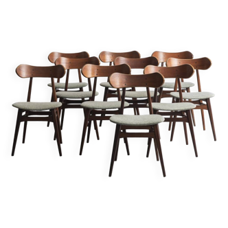 Ensemble de 10 chaises à repas "Kastrup" de Louis van Teeffelen, design néerlandais, années 1960