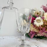 6 vintage white wine glasses