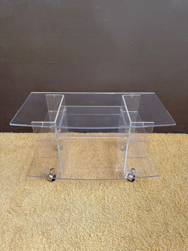 Meuble hi-fi en altuglass David Lange