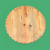 Table basse tripode pin massif brut 1960
