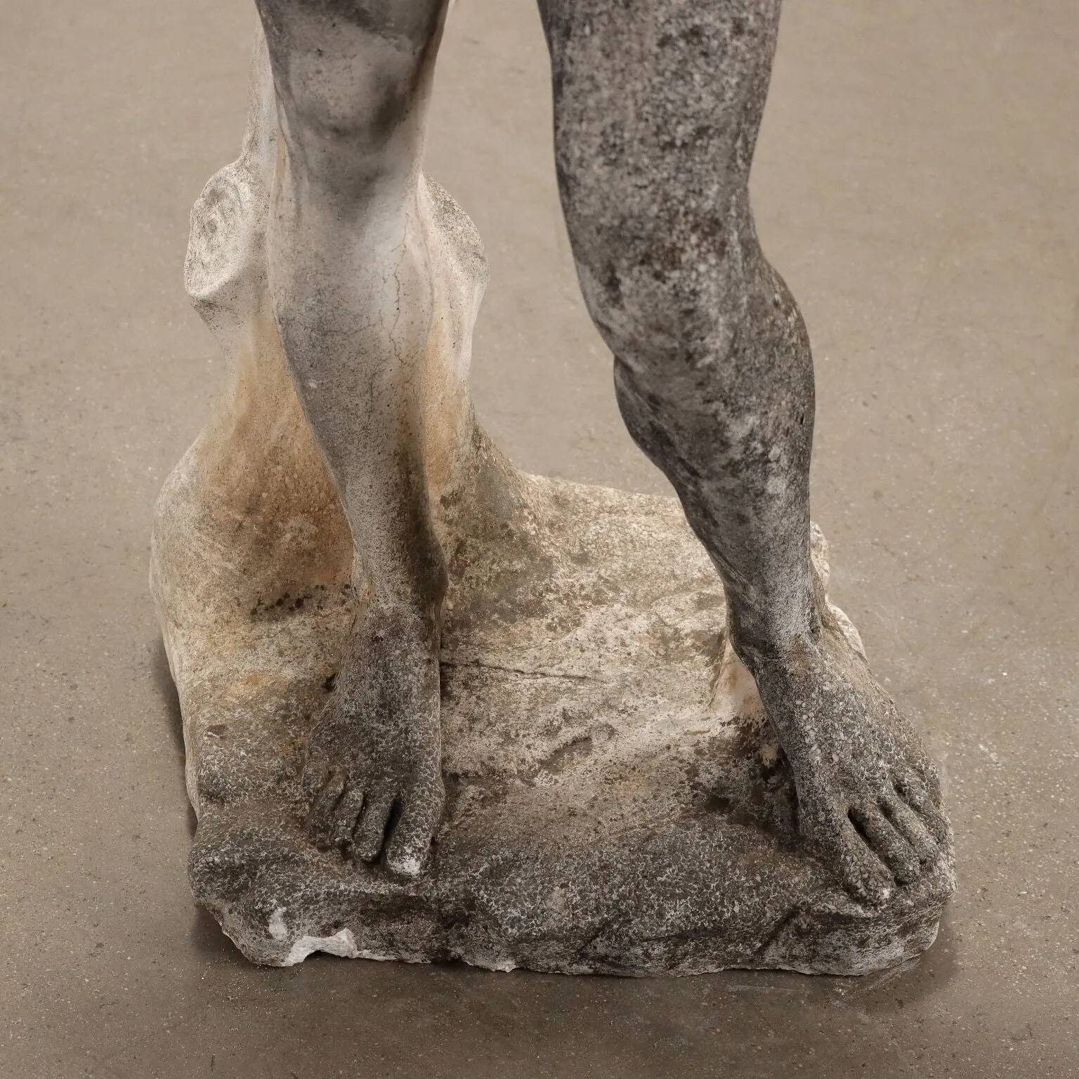 Antique garden sculpture The David in terracotta, Italy, 20th century