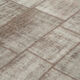 Handwoven oriental overdyed 202 cm x 297 cm brown patchwork carpet