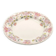 Antique Longchamp service shallow dish with polychrome daisies, ironstone, 19th century.