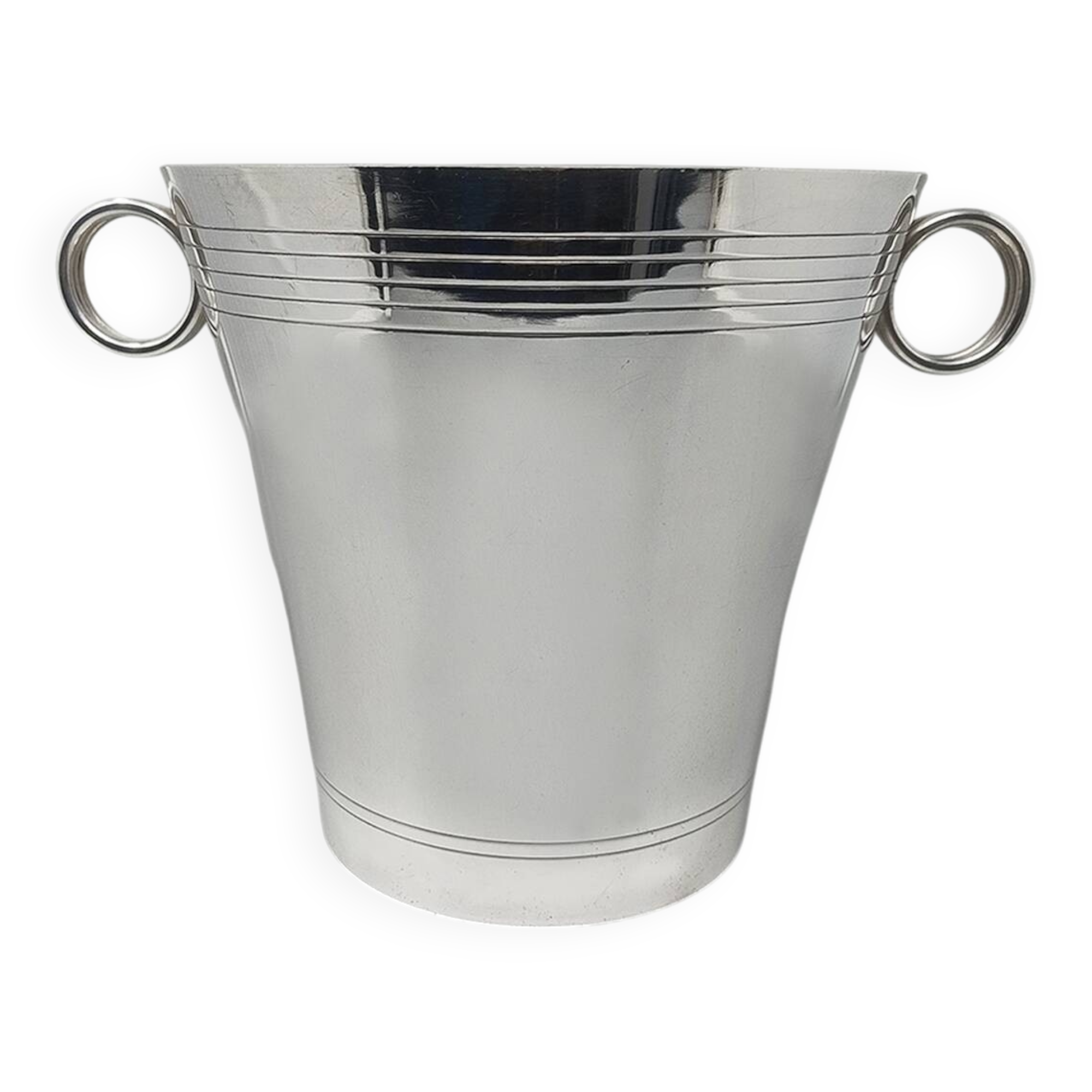 1930s Gorgeous Art Deco Champagne or Ice Bucket by Udner in Silver Plated.