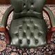 Chaise de bureau Chesterfield verte en anglais