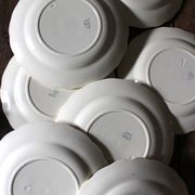 8 assiettes plates en Terre de Fer bleue Verdun HBC