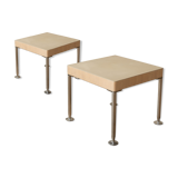 B&b italia pair of wenge veneer side tables