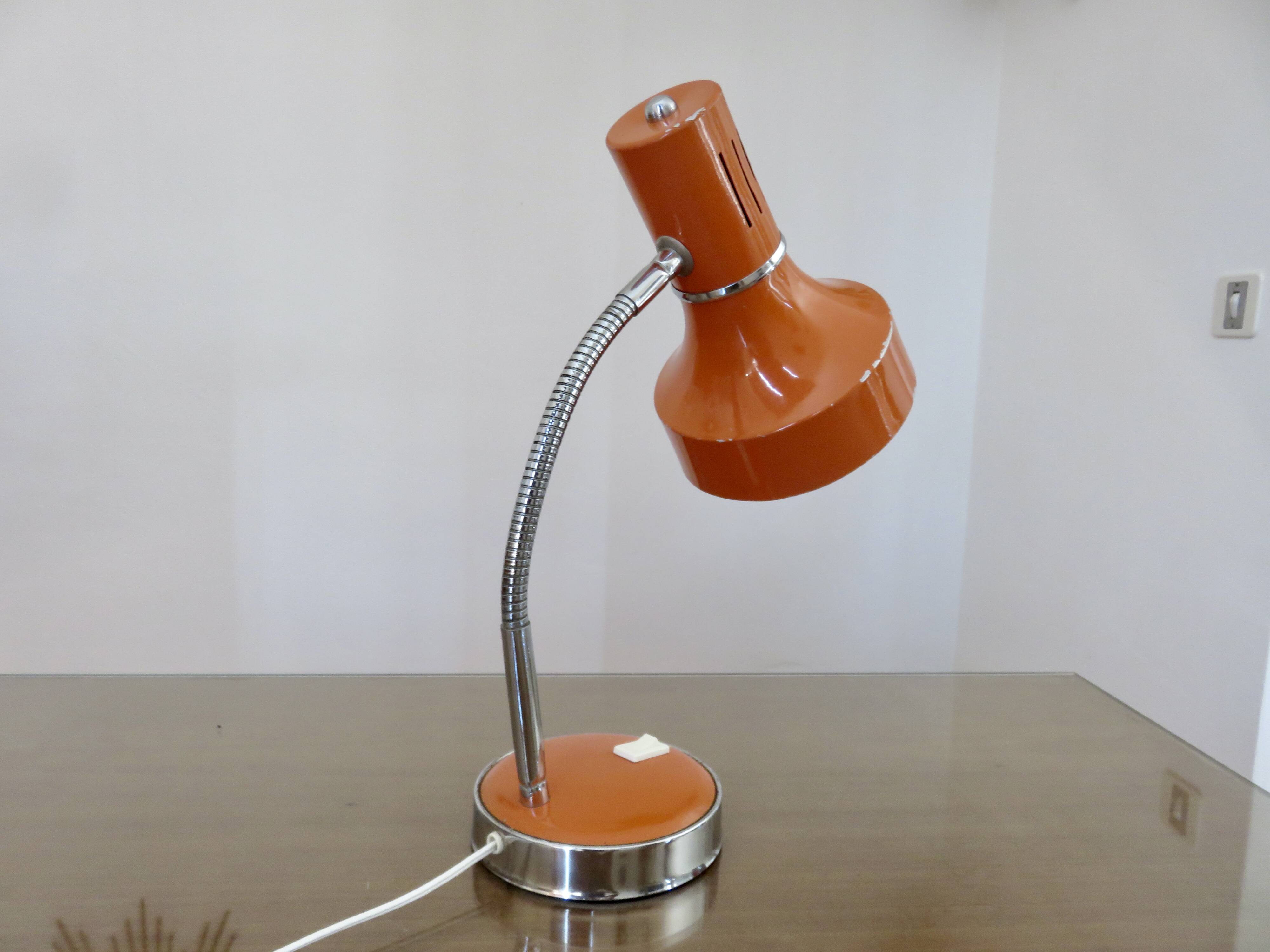 Orange Italian lamp from the 70s