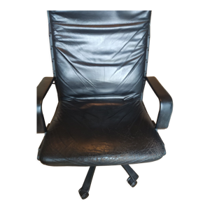Chaise de bureau noire Ferdinand Porsche Antropovarius pour Poltrona Frau (1990)