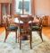 Wooden table Christian Robert + 6 chairs + extension