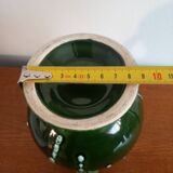 Magnificent Vintage Barbotine Jug – Relief Peach Decoration (H 18cm)