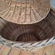 Very large vintage rattan basket, retro wicker decoration
