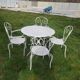 Salon de jardin fer 2 fauteuils 2 chaises 1 table