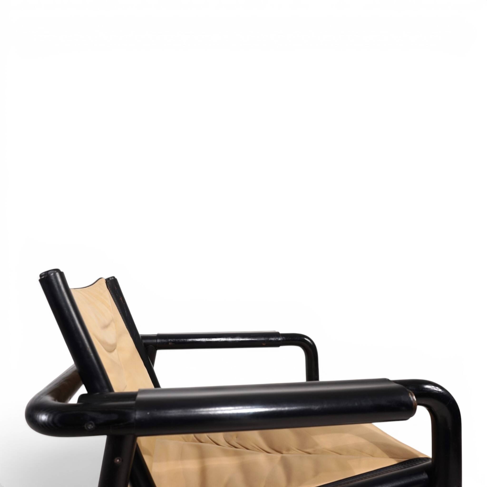 WK Möbel Leather Lounge Chair with Ottoman – Attributed to Hans Eichenberge