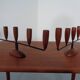 Danish Filigree Teak Candleholders, 1960s, Set of 2