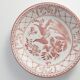 Plat en art populaire avec motif floral rouge par Ilse Claesson pour Rörstrand, Suède 1930