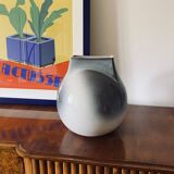 Mid-century Modern spherical gres vase, Franco Bucci Italy ca. 1970