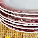 Set of 7 ceramic plates FF Pexonne
