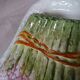 Large antique Barbotine/asparagus platter