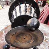 Openwork pot cover copper handle