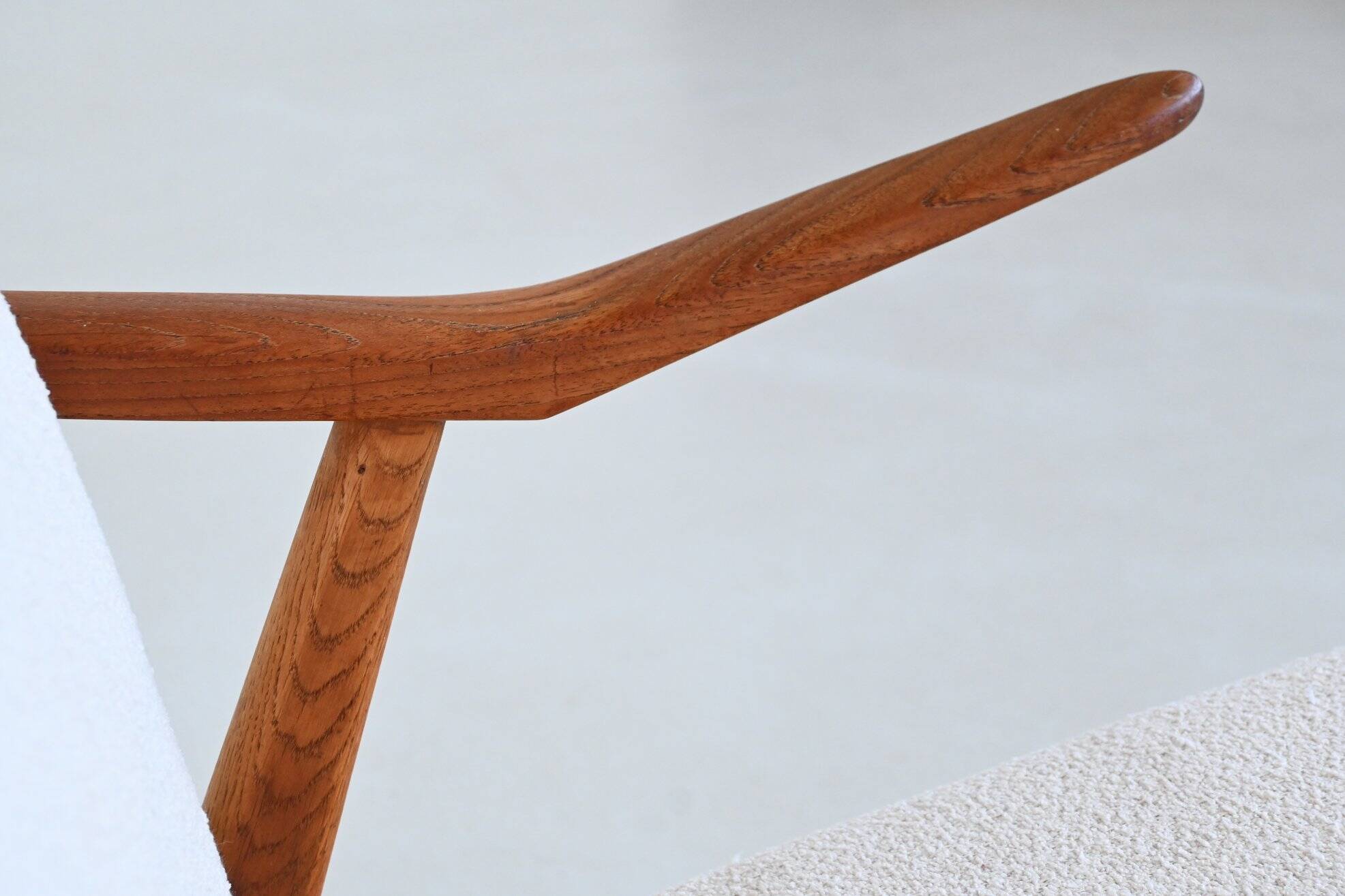 Fauteuil lounge H. Brockmann Petersen en chêne Komfort Danemark 1960