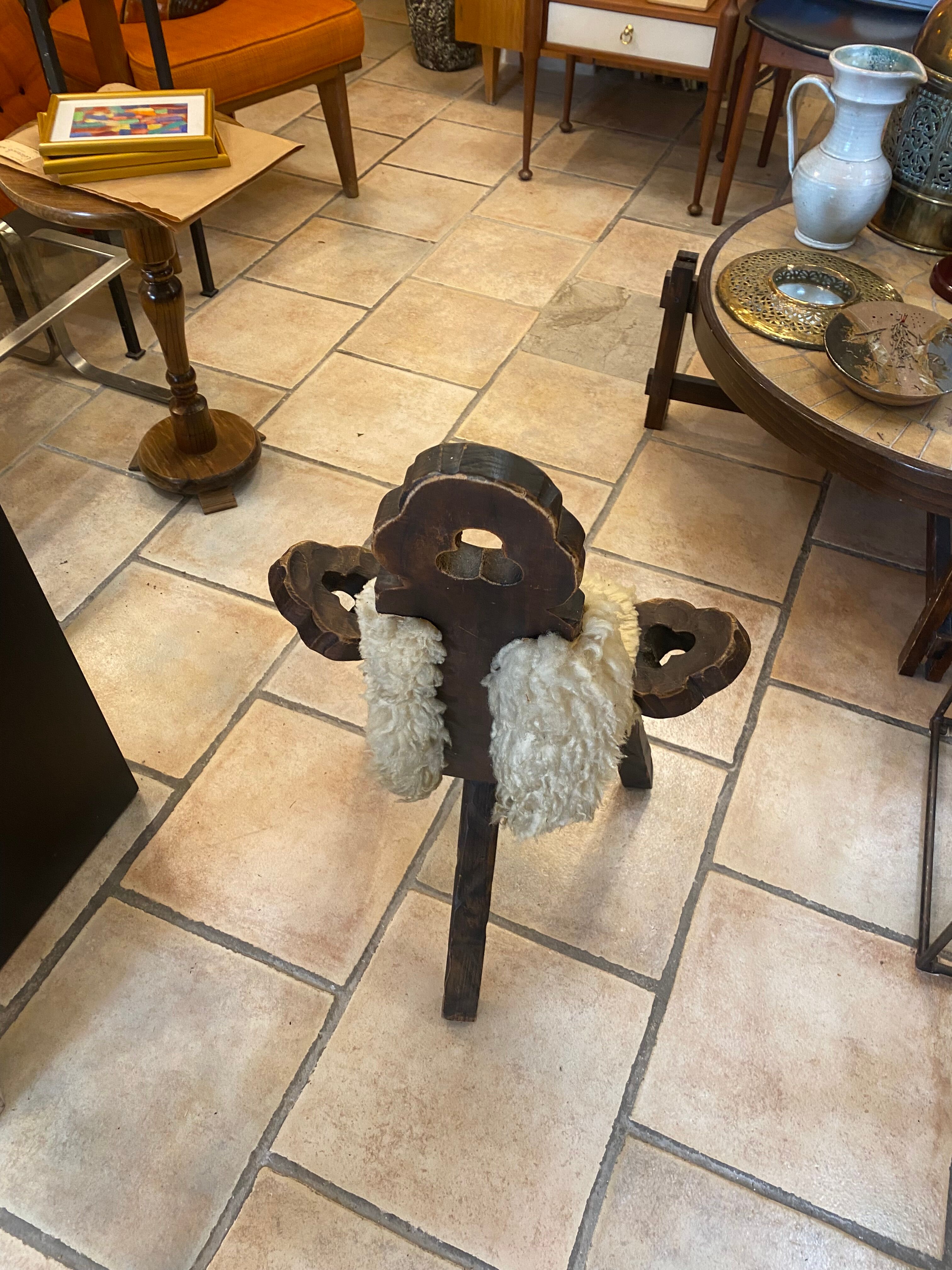 Brutalist tripod shepherd's chair