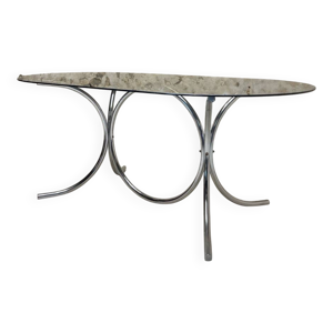Table ovale en verre