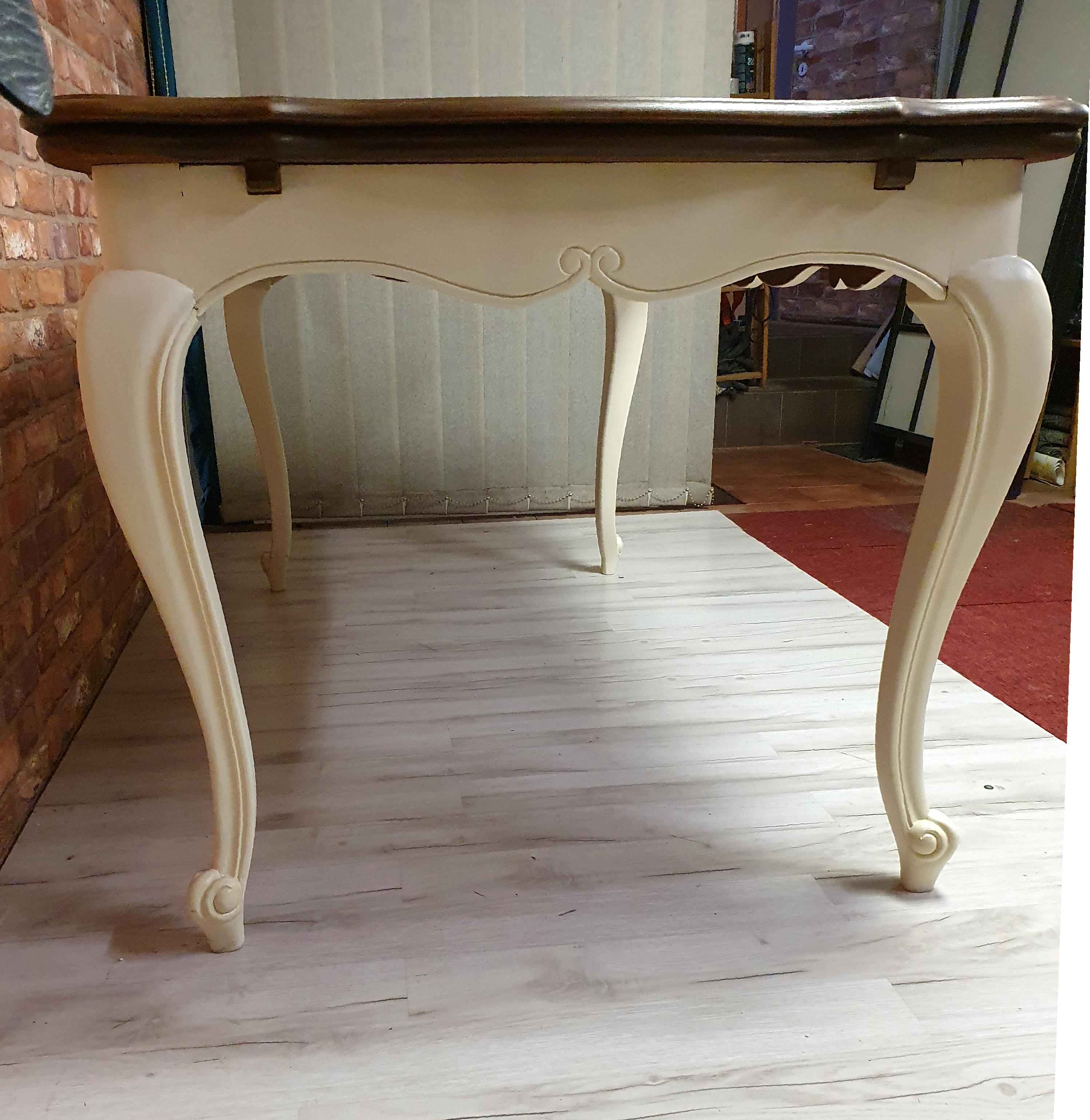 Folding oak table provence style