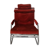 70s velvet armchair