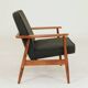 Modern living room chair deep olive green wool by M.Zielinski