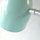 Articulated desk lamp, in turquoise blue metal, 1970s.