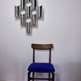 Space-age chrome wall lamp by RAAK, 8 lights, Germany, 1970