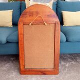 Vintage solid oak mirror from the 70s/80s by Nicole Minck 70*41cm