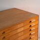 Antique plan cabinet in beech wood – Central Europe, circa 1960