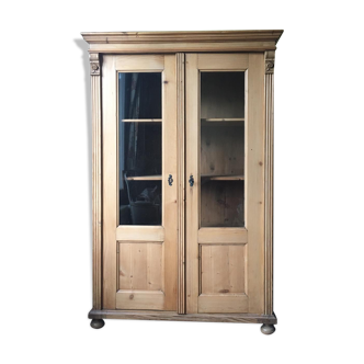 Pine library cabinet